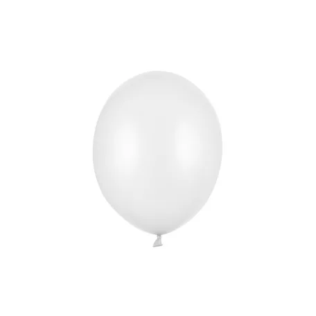 Erős Lufi 27cm Metál tiszta fehér (10 db)