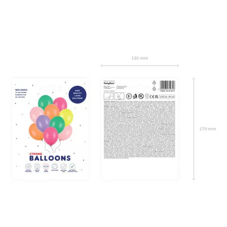 Erős Lufi 30cm - Mix (10 db)