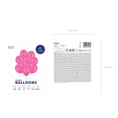 Erős Lufi 30cm - élénk rózsaszín (10 db)