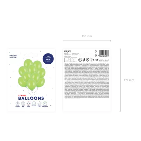 Erős Lufi 30cm - lime zöld (10 db)