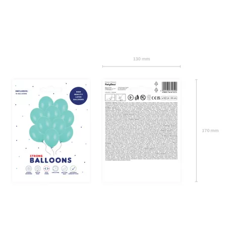 Erős Lufi 30cm - menta zöld (10 db)