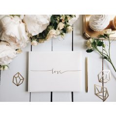 Vendégkönyv Love - arany