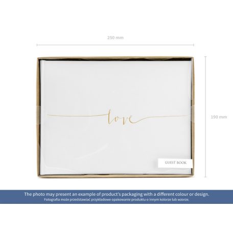 Vendégkönyv Love - arany