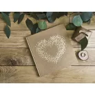 Vendégkönyv - Kraft, arany díszítéssel