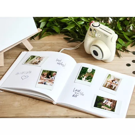 Vendégkönyv - Kraft, arany díszítéssel