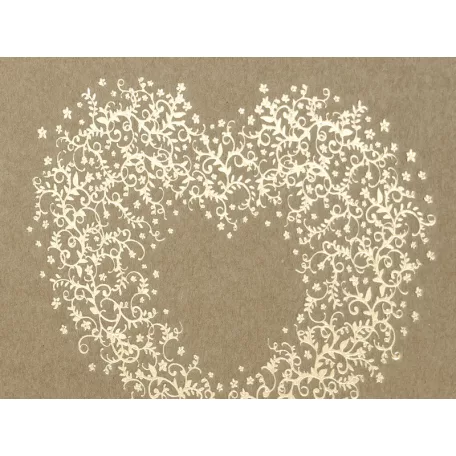 Vendégkönyv - Kraft, arany díszítéssel