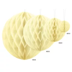 Méhsejt dekorgömb szalmasárga 20cm