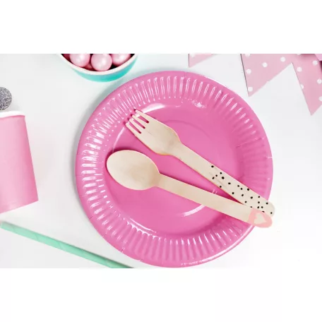 Fából készült evőeszköz fekete (18 db)