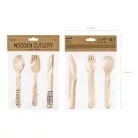 Fából készült evőeszköz fekete (18 db)