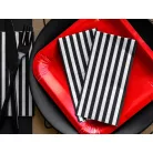 Szalvéta fekete fehér csíkos (20 db)