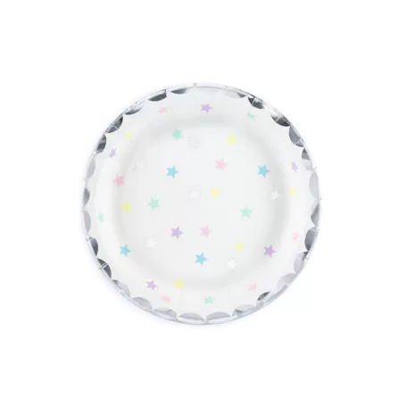 Papírtányér Unikornis party - csillagok (6 db)