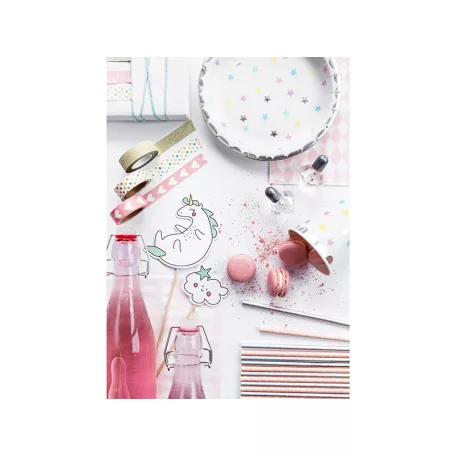 Papírtányér Unikornis party - csillagok (6 db)