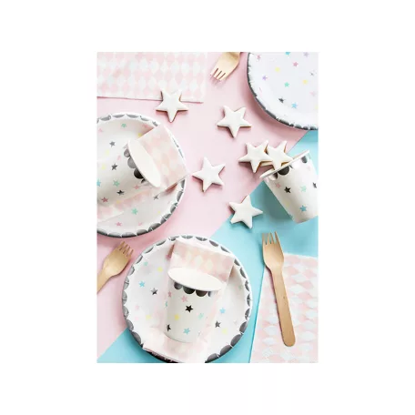Papírtányér Unikornis party - csillagok (6 db)