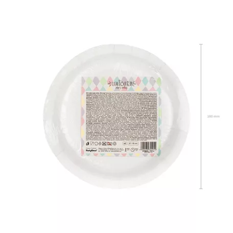 Papírtányér Unikornis party - csillagok (6 db)