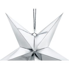 Papír Csillag - 30 cm Ezüst