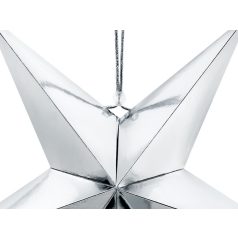 Papír Csillag - 45 cm Ezüst