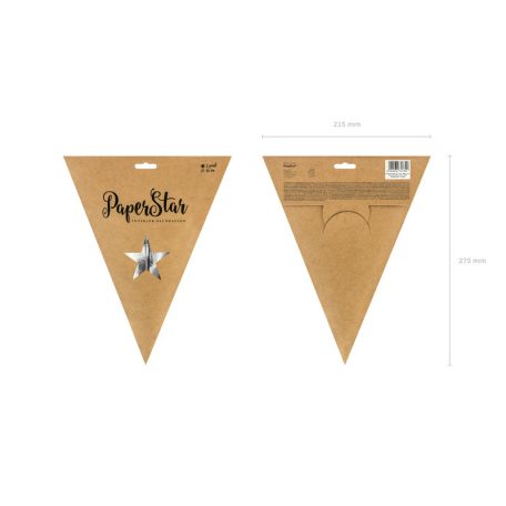 Papír Csillag - 45 cm Ezüst