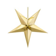 Papír Csillag - 70 cm Arany
