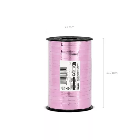 Műanyag szalag lufikhoz rózsaszín (5mm / 225m)