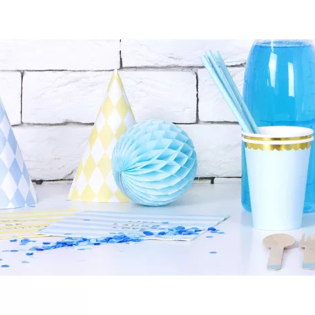 Méhsejt dekorgömb égszínkék 10cm