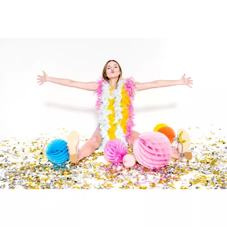 Méhsejt dekorgömb égszínkék 20cm