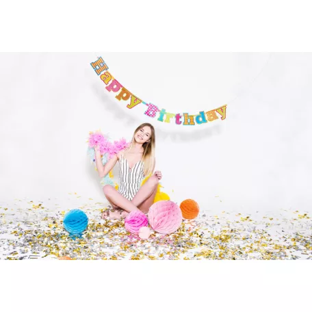 Méhsejt dekorgömb égszínkék 20cm