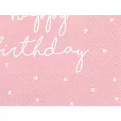 Szalvéta Happy Birthday 33x33 cm (20 db)