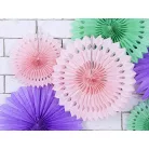 Rozetta papír dekoráció világos púder rózsaszín 20-30cm (3 db)