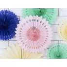 Rozetta papír dekoráció világos púder rózsaszín 20-30cm (3 db)