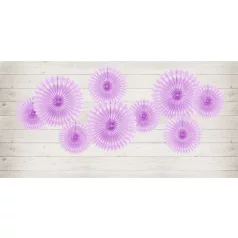 Rozetta papír dekoráció levendula lila 20-30cm (3 db)