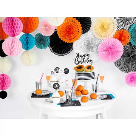 Rozetta papír dekoráció világos krémszín 20-30cm (3 db)