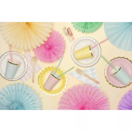 Rozetta papír dekoráció almazöld 20-30cm (3 db)