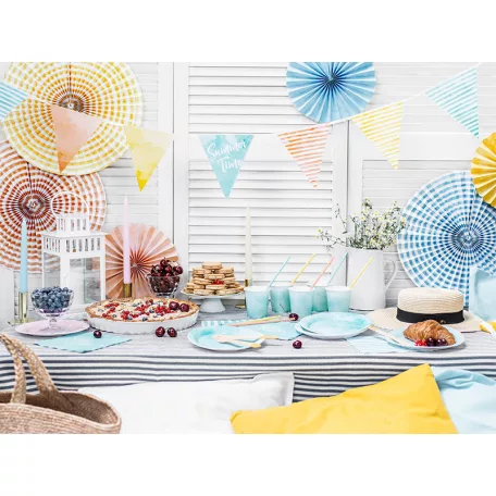 Papír szívószál vegyes színek (10 db)