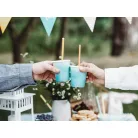 Papír szívószál vegyes színek (10 db)