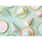 Papírtányérok, világos rózsaszín 18 cm (6 db)