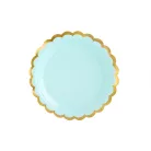 Papírtányérok, menta 18 cm (6 db)