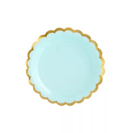 Papírtányérok, menta 18 cm (6 db)