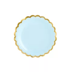 Papírtányérok, világoskék 18 cm (6 db)