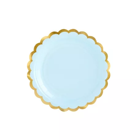 Papírtányérok, világoskék 18 cm (6 db)