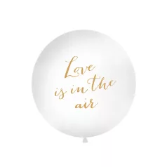Óriás léggömb 1 m Love is in the air fehér