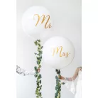 Óriás léggömb 1 m Mrs fehér