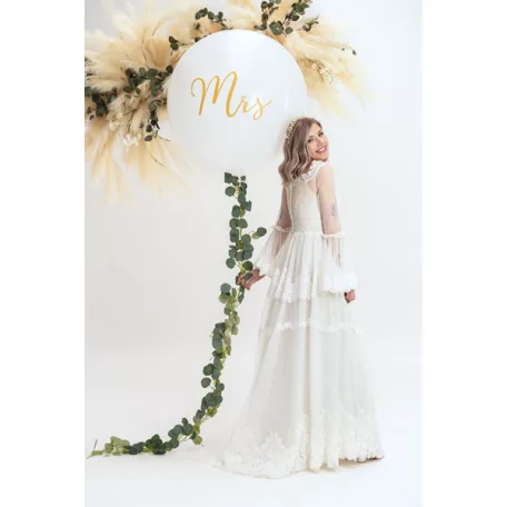 Óriás léggömb 1 m Mrs fehér