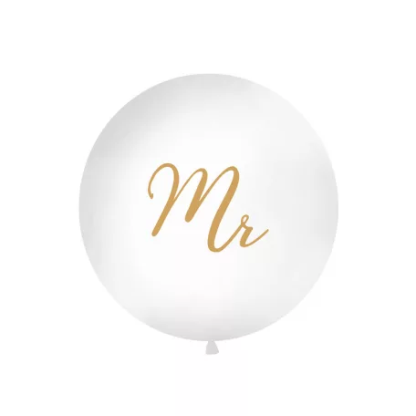 Óriás léggömb 1 m Mr fehér