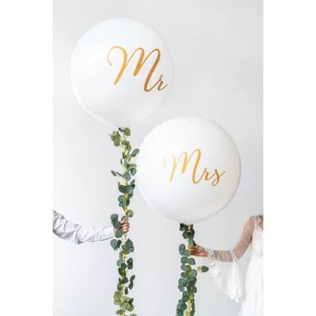 Óriás léggömb 1 m Mr fehér