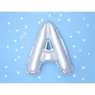 "A" betű fólia lufi 35cm ezüst