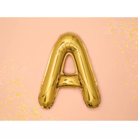"A" betű fólia lufi 35cm arany