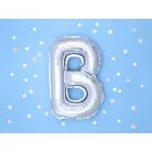 "B'' betű fólia lufi 35cm ezüst