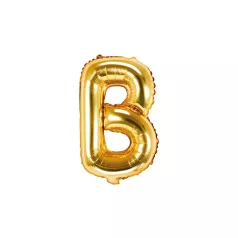 "B" betű fólia lufi 35cm arany
