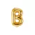 "B" betű fólia lufi 35cm arany