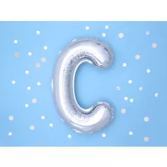 "C" betű fólia lufi 35cm ezüst